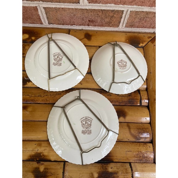 Windsor Ware Plates/saucers Lot of 3 w/ Hanging Frames Margaret Rose Johnson Bro - Picture 3 of 5